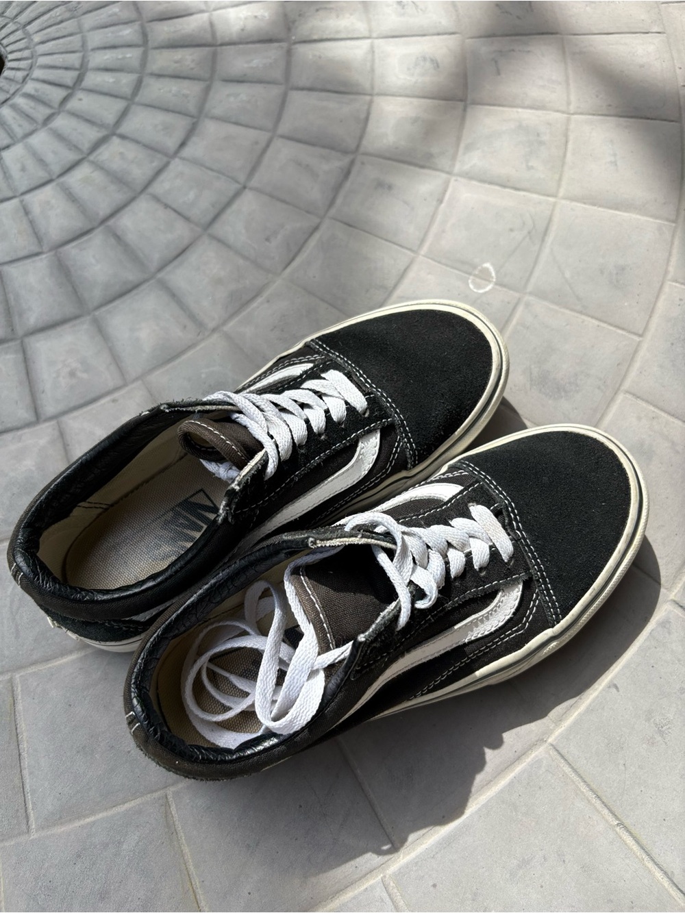 Vans Black and White Classic Old Skool Sneakers - Picture 8 of 8